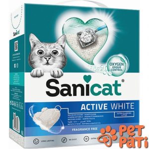 SANİCAT ACTİVE WHİTE ULTRA TOPAKLANAN OKSİJEN KONTROL KEDİ KUMU 6 LT