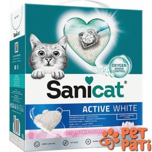 SANİCAT ACTİVE WHİTE LOTUS FLOWER ULTRA TOPAKLANAN KEDİ KUMU 6 LT