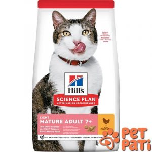 HİLLS MATURE LİGHT TAVUK ETLİ YAŞLI KEDİ MAMASI 1,5 KG
