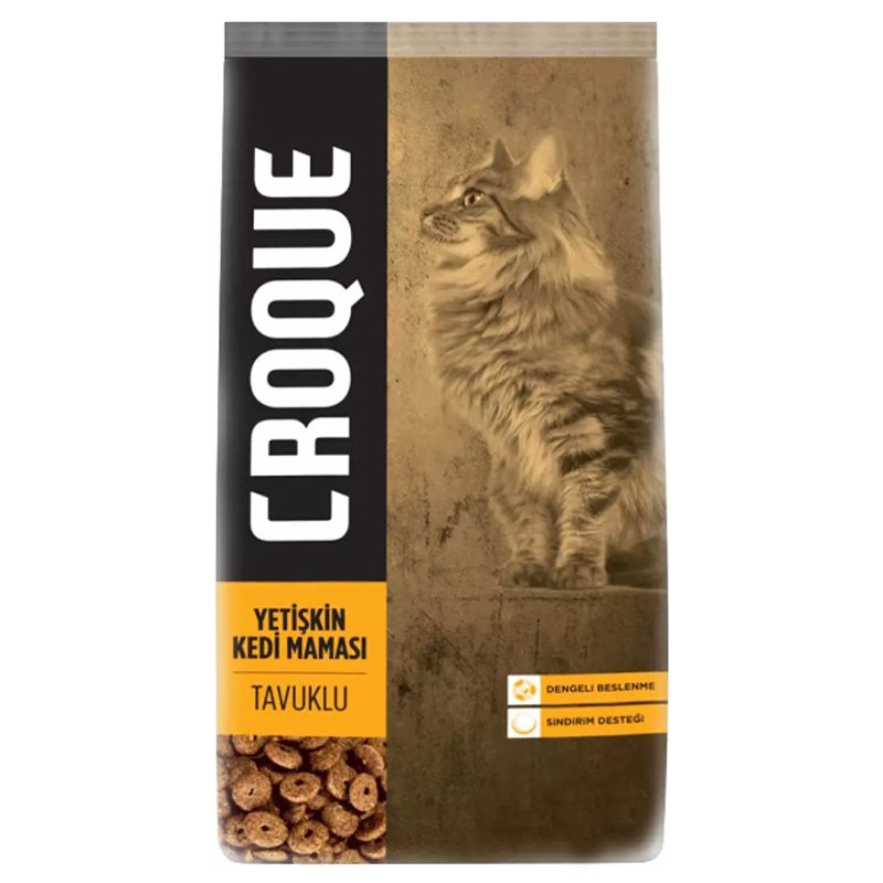 CROQUE YETİŞKİN KEDİ MAMASI TAVUKLU 1.5 KG